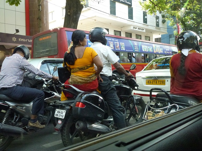 Bangalore women on motocycle